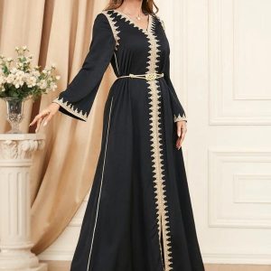 Caftan oriental Ébène Royale pour femme