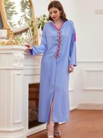 Djellaba Bleu Zéphyr élégante et légère