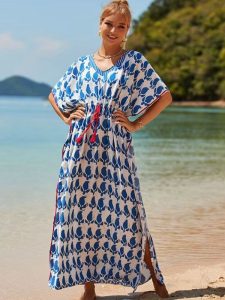 Djellaba bleue inspirée des rivages andalous