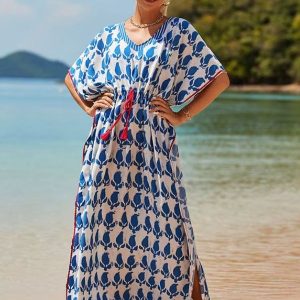 Vêtement traditionnel andalou en teintes de bleu