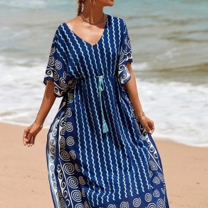 Djellaba femme Amwaj Al-Bahr en tissu léger et élégant