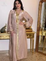 Djellaba moderne pour femme couleur Champagne