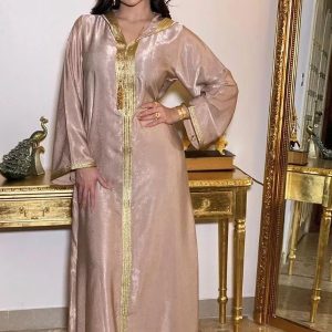 Djellaba moderne pour femme couleur Champagne
