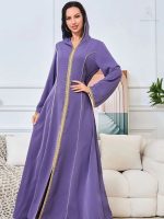 Djellaba élégante en teinte lavande pour femme