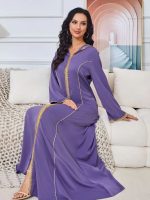 Mode féminine : djellaba lavande chic