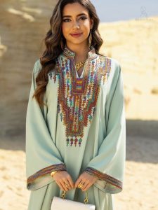 Djellaba Jamilah, tenue festive parfaite pour les mariages marocains