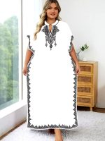 Djellaba blanche grande taille femme, style marocain