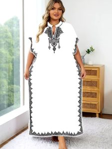 Djellaba blanche grande taille femme, style marocain