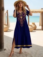 Djellaba marocaine Bleu Sultan, élégance et style traditionnel