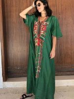 Vêtement marocain, djellaba émeraude, inspiration culturelle
