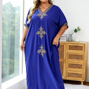 Djellaba marocaine bleu pour femmes