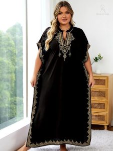Vêtement traditionnel marocain noir pour femme