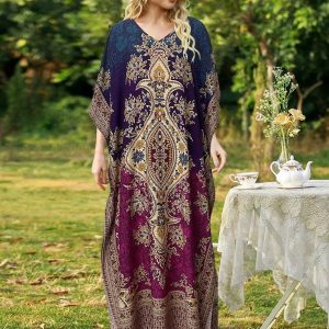 Djellaba marocaine "Lila Nour" en tissu traditionnel