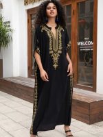 Djellaba marocaine élégante, couleur noire