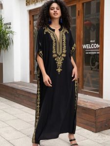 Djellaba marocaine élégante, couleur noire