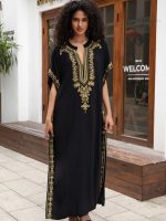 Modèle Amina, djellaba classique en noir
