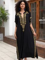 Djellaba noire, style marocain authentique