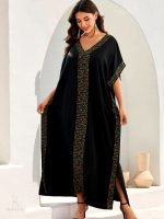 Vêtement marocain noir, djellaba Imane pour toutes occasions