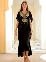 Djellaba noire Sara, style traditionnel marocain