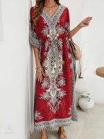 Djellaba marocaine Rubis al-Qamar élégante et raffinée