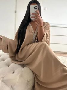 Djellaba Sabira en tissu traditionnel marocain