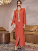 Djellaba marocaine traditionnelle Éclat Safran