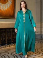 Djellaba marocaine traditionnelle Émeraude Royale