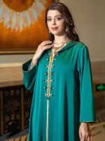 Mode marocaine : djellaba Émeraude Royale chic