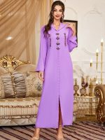 Djellaba traditionnelle marocaine Lavande Éclatante