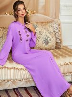 Djellaba en lavande, style marocain authentique