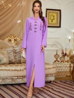 Djellaba classique, couleur lavande éclatante