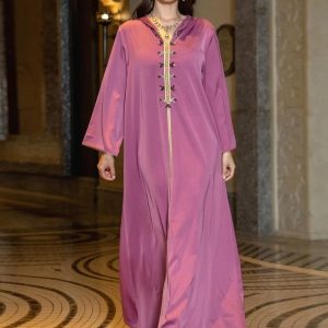 Djellaba marocaine en couleur rose sable