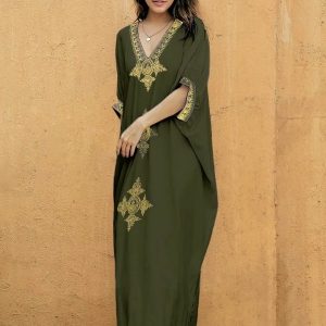 Djellaba marocaine vert kaki