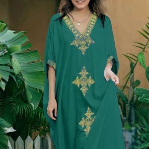 Vêtement traditionnel marocain en vert