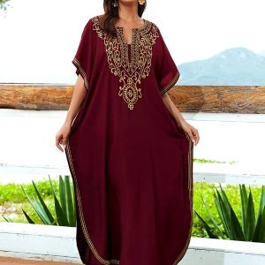Djellaba marocaine violette Yasmina élégante et moderne