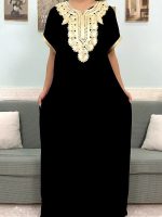 Djellaba noire femme en coton, style élégant et confortable