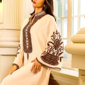Robe longue marocaine pour un style chic et décontracté