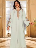 Djellaba femme marocaine Siskakia en bleu