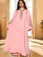 Djellaba femme marocaine Siskakia en couleur rose