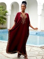 Djellaba rouge femme marocaine "Mariam" élégante et traditionnelle
