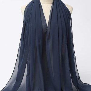 Hijab bleu brume profonde