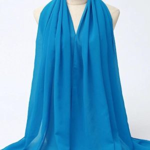 Hijab en bleu lac