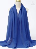 Hijab Bleu Océan en tissu léger et fluide