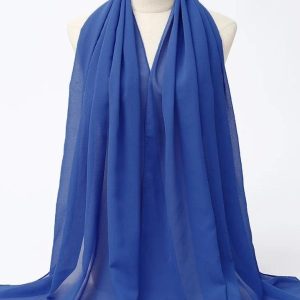 Hijab Bleu Océan en tissu léger et fluide