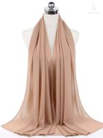 Hijab en mousseline beige