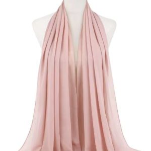 Hijab en mousseline couleur champagne élégant et léger