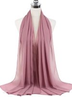 Hijab en mousseline rose nuage
