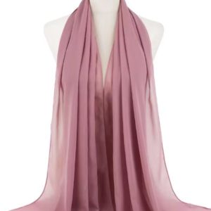 Hijab en mousseline rose nuage