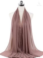Hijab en mousseline taupe élégant et léger