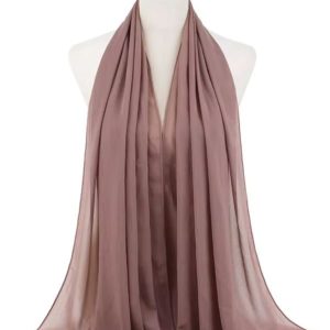 Hijab en mousseline taupe élégant et léger